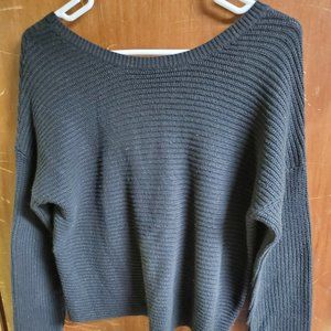 Black Sweater with Unique Back - Small